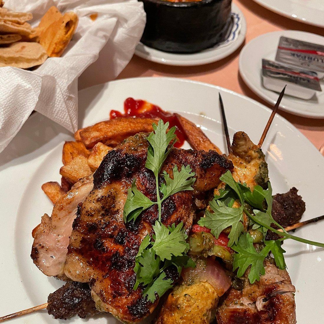 lamb tagine, shish kebab