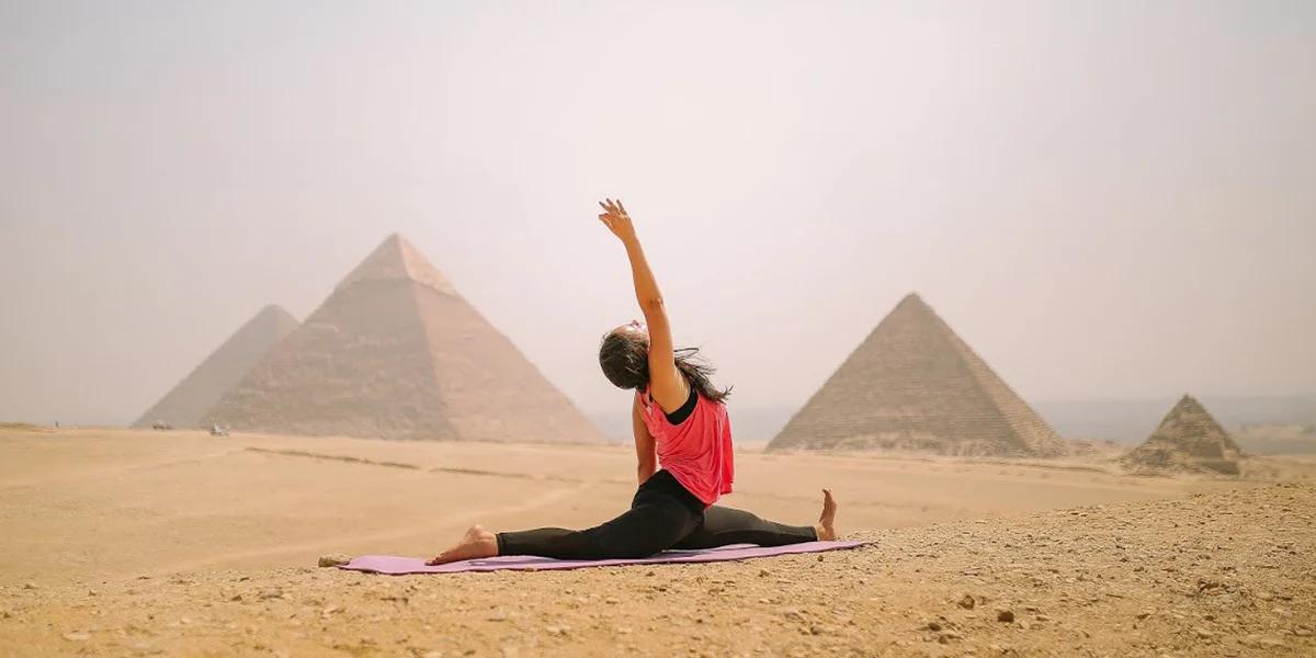 Yoga at the pyramids