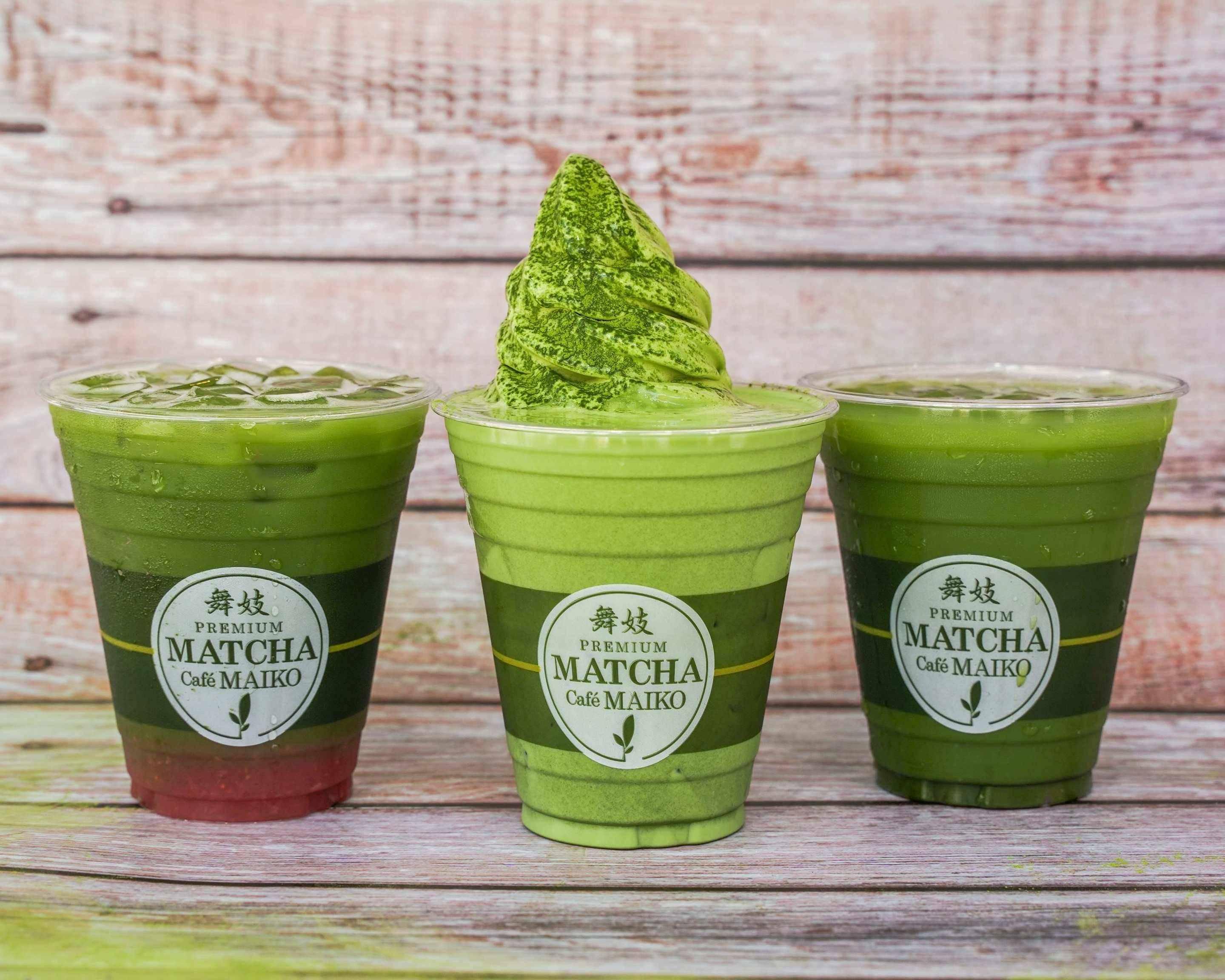 Banana Pudding Matcha drink at Matcha Maiko NYC