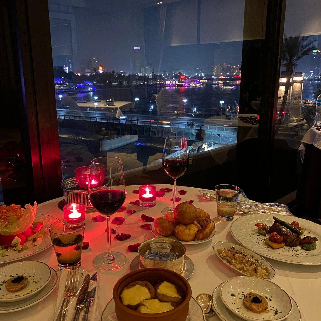The Grill Dining and Lounge at Semiramis InterContinental Cairo with 180-degree Nile panorama