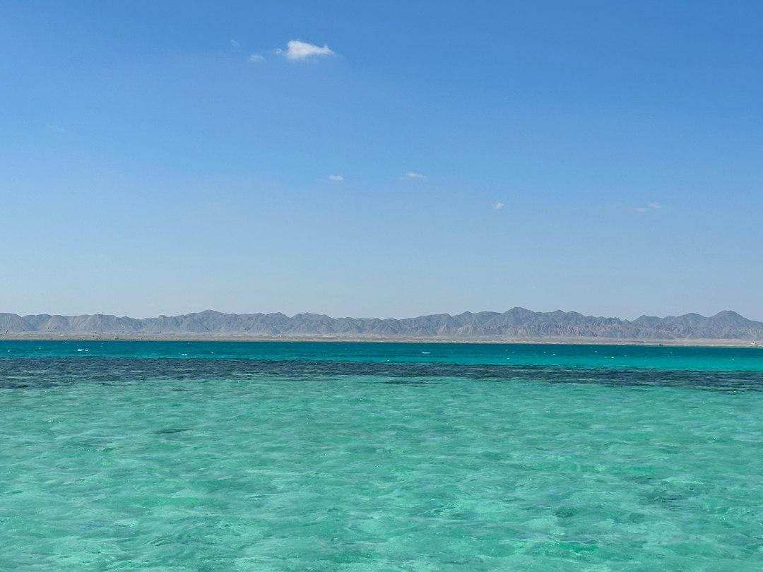 Sahl Hasheesh promenade and Red Sea beach at dusk